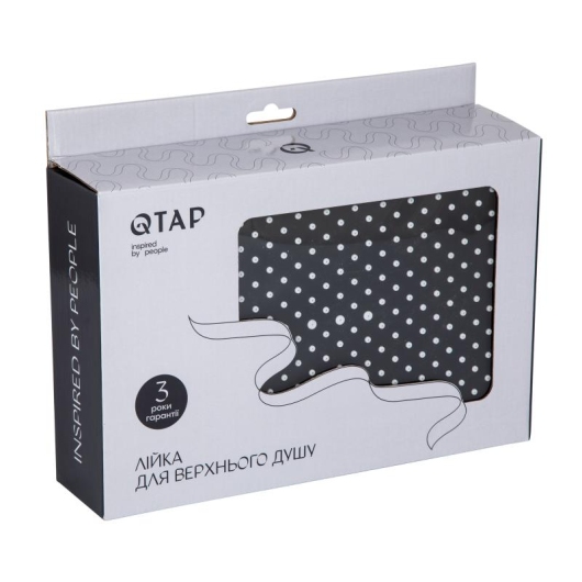 Лейка для верхнего душа Qtap Hlavova 300x200 мм прямоугольная QTHLA107BLM45783 Black Matt купить в САНН Одесса, изображение 5