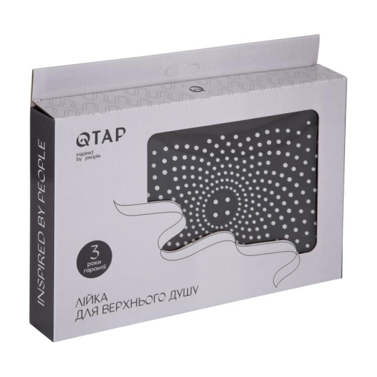 Лейка для верхнего душа Qtap Hlavova 260x180 мм прямоугольная QTHLA107CRM45784 Chrome/Black купить в САНН Одесса, изображение 5