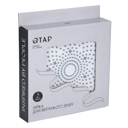 Лейка для верхнего душа Qtap Hlavova D 230 мм округлая QTHLA107CRM45787 Chrome/White купить в САНН Одесса, изображение 5