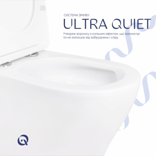 Унитаз-компакт Qtap Cardinal Ultra Quiet безободковый с сиденьем Soft-close QT04222168AUQ3W купить в САНН Одесса, изображение 7
