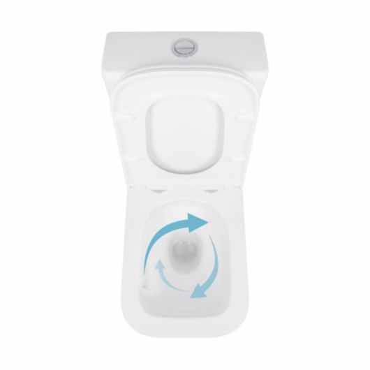 Унитаз-компакт Qtap Cardinal Ultra Quiet безободковый с сиденьем Soft-close QT04222168AUQ3W купить в САНН Одесса, изображение 8