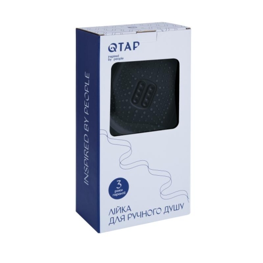 Лейка для ручного душа Qtap Rucni 140*110 мм QTRUC125BLM45961 Black Matt купить в САНН Одесса, изображение 4