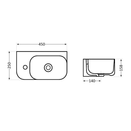 Раковина Qtap Tern 450х250х158 White QT1711H02LW купить в САНН Одесса, изображение 2