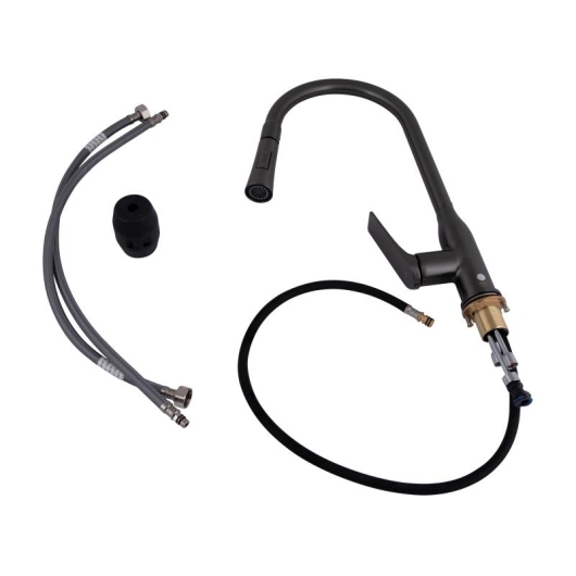Смеситель для кухни Qtap Vlasta New с выдвижным изливом QTVLA344GMB45647 Gunmetal Black PVD купить в САНН Одесса, изображение 5