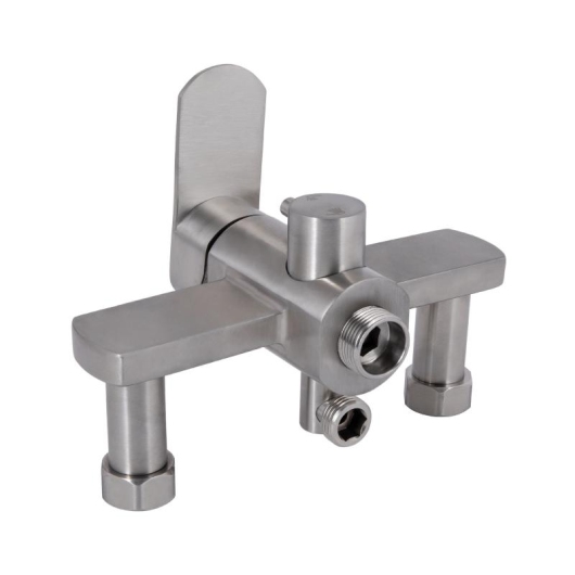 Смеситель для ванны Lidz Luna 005 (c душевым гарнитуром) (k35) LDLUN005NKS46093 Nickel купить в САНН Одесса, изображение 4