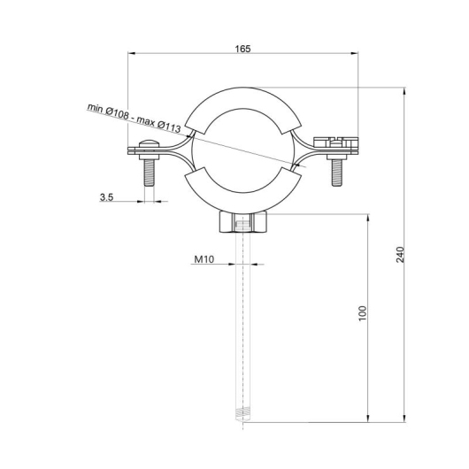 Хомут Thermo Alliance Forte 4" (D108-113 мм) SF100100 купить в САНН Одесса, изображение 2
