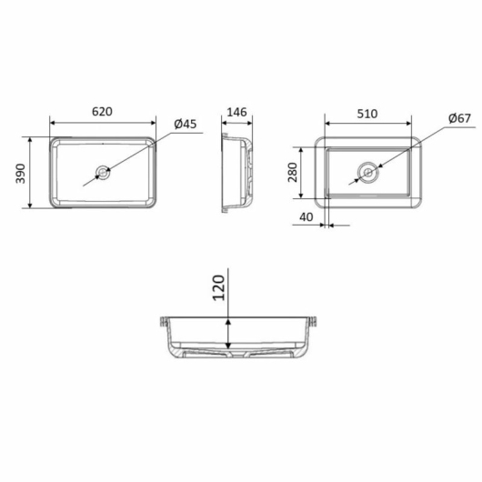 Раковина Qtap Scorpio 615х390х150 White QT1411K491WN купить в САНН Одесса, изображение 2