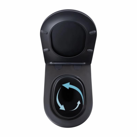 Унитаз подвесной Qtap Scorpio Ultra Quiet с сиденьем с сиденьем Soft-Close MATT BLACK QT14332380AMB купить в САНН Одесса, изображение 6