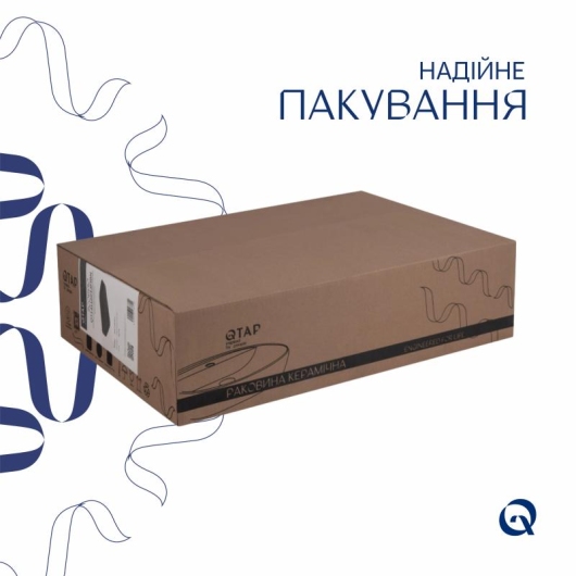 Комплект Qtap Scorpio: Раковина накладная прямоугольная 550х390х120 мм Matt Black + Донный клапан PU03 купить в САНН Одесса, изображение 5