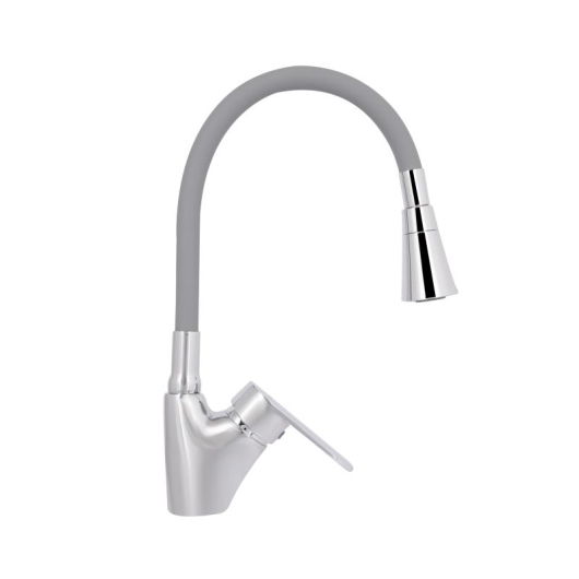 Смеситель для кухни Lidz Tani 007F3 с гибким изливом (k40) LDTAN007F3GCR31869 Chrome/Grey купить в САНН Одесса, изображение 5