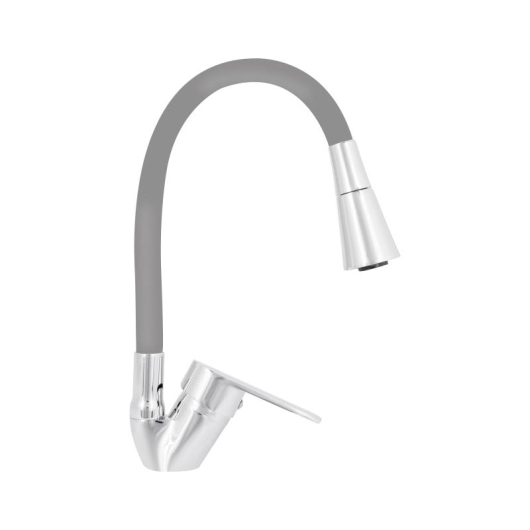 Смеситель для кухни Lidz Tani 008F3 с гибким изливом (k40) LDTAN008F3GCR39507 Chrome/Grey купить в САНН Одесса, изображение 5