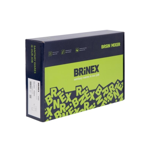 Смеситель для раковины Brinex Pure 001F низкий  Gunmetal Black BRIPUR001FGRP купить в САНН Одесса, изображение 8