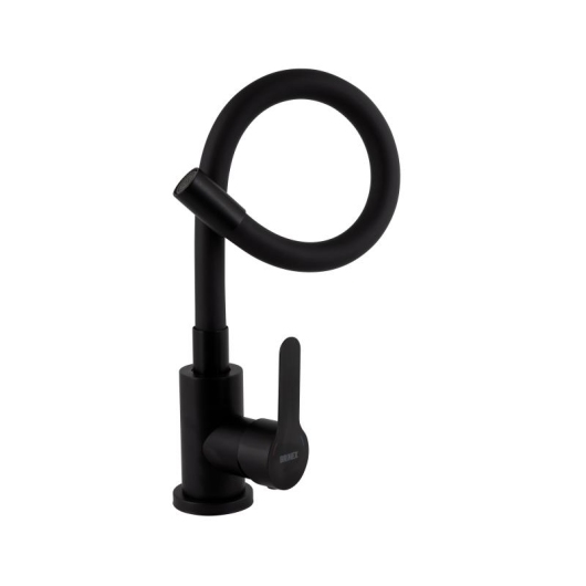 Смеситель для кухни Brinex Pure 015F3 с гибким изливом   Black Matt BRIPUR015F3BLM купить в САНН Одесса, изображение 3