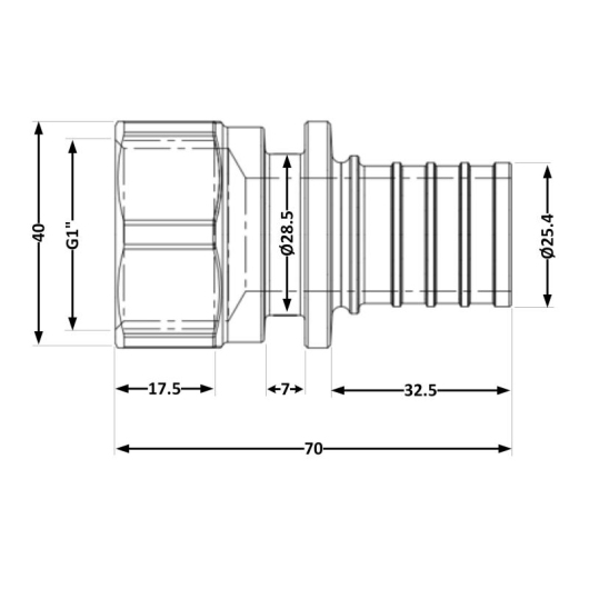 Переходних под натяжную гильзу Icma №1033 d32х4,4-1"В 851033AFGY0 купить в САНН Одесса, изображение 2