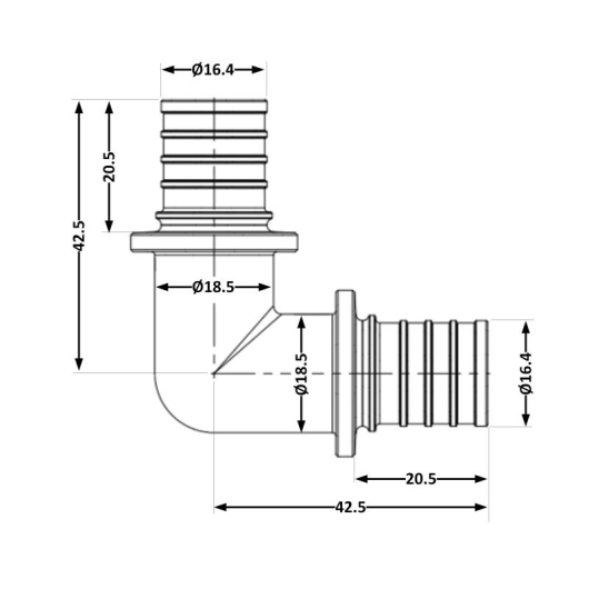 Угол натяжной Icma №1035 d25х3,5 851035GW05 купить в САНН Одесса, изображение 2