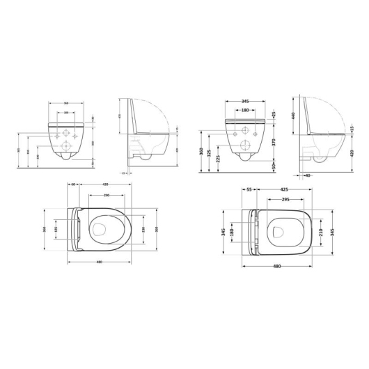 Акционный набор: Унитаз подвесной Jay Ultra Quiet QT07335177W 485х360х320 + Tern Ultra Quiet QT17332303ASW 490x365x325 купить в САНН Одесса, изображение 2