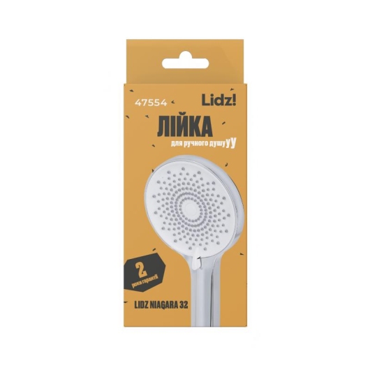 Лейка для ручного душа Lidz Niagara 32 120 мм округлая LDNIA32CRM47554 Chrome купить в САНН Одесса, изображение 5