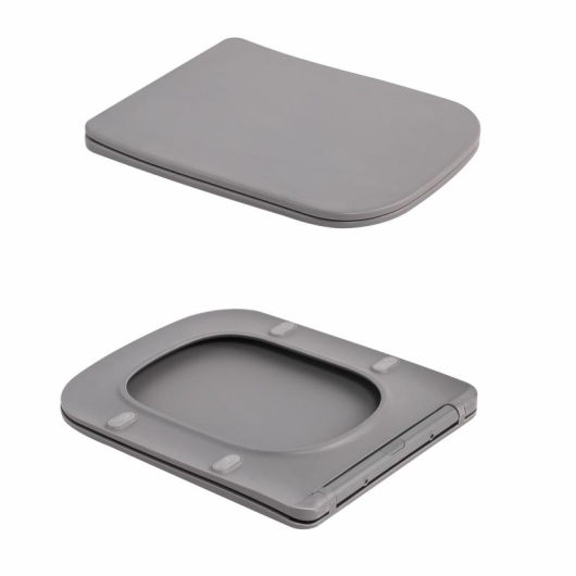 Унитаз подвесной Tern Ultra Quiet 490×365×325 мм, Stone Grey, с сиденьем Slim Duroplast / Soft-close / Quick Release QT17332303ASSG Qtap купить в САНН Одесса, изображение 8