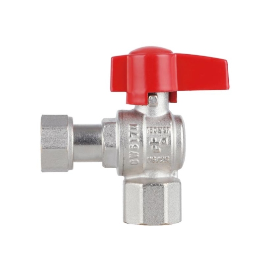 Кран шаровой Thermo Alliance Standart 1/2"ВВ угловой, PN40, с накидной гайкой TAS223W15 купить в САНН Одесса, изображение 4