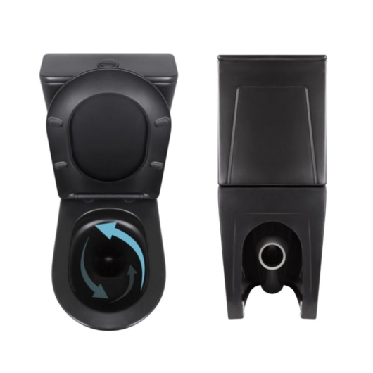 Комплект 2 в 1: унитаз напольный Qtap Robin Matt Black QT13226083AMB + набор гигиенического душа Lidz Aria Black LDARI110BLA43394 купить в САНН Одесса, изображение 5