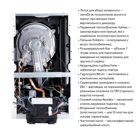 Котел газовый Airfel Optimum Premix 23 кВт купить в САНН Одесса, изображение 9
