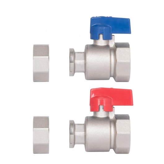 Комплект кранов шаровых Thermo Alliance Standart 1"ВВ прямой, PN40, с накидной гайкой TAS262RBW25 купить в САНН Одесса, изображение 8