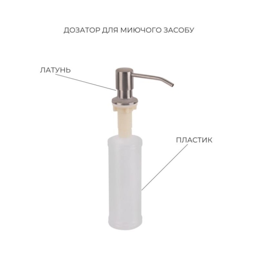 Комплект Lidz Handmade H7545 Мойка для кухни интегрированная Decor Honeycomb LDH7545DEC48372 + Lidz (BLA) Измельчитель для кухонной мойки купить в САНН Одесса, изображение 5