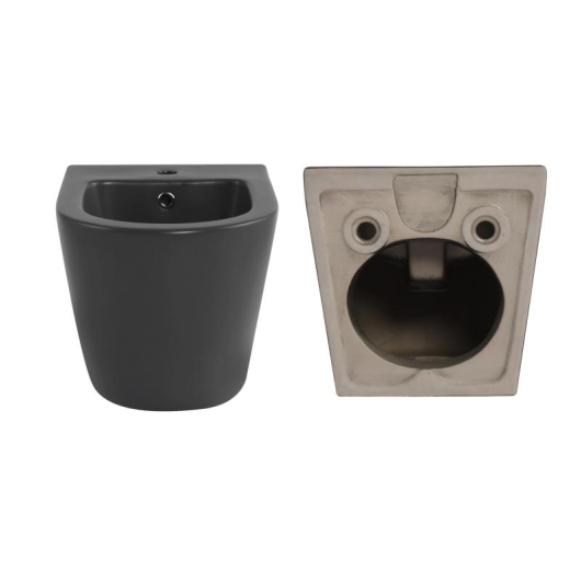 Комплект Qtap Robin Anthracite 3 в 1: унитаз подвесной Ultra Quiet + биде подвесное + раковина накладная QTROBAN49157 купить в САНН Одесса, изображение 8