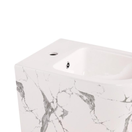 Комплект Qtap Robin Marble 3 в 1: унитаз подвесной Ultra Quiet + биде подвесное + раковина накладная QTROBMR49160 купить в САНН Одесса, изображение 7