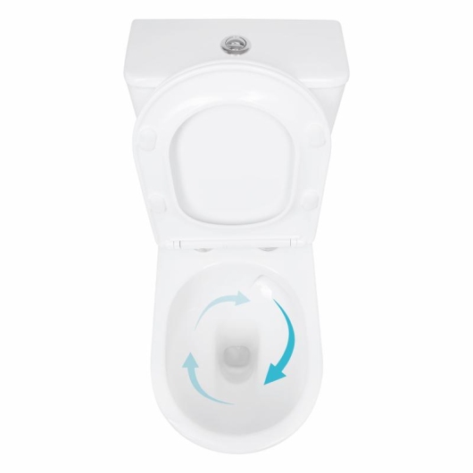 Унитаз напольный Qtap Evia Ultra Quiet 630×350×795 мм с сиденьем Soft-close, White QTEVI27W49258 купить в САНН Одесса, изображение 6
