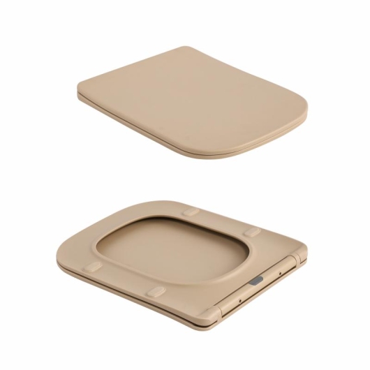 Унітаз підвісний Qtap Tern Ultra Quiet 520×345×325 мм, Beige, з сидінням Slim Duroplast / Soft-close / Quick Release QTTER26SB49001 купити в САНН Одеса, зображення 8