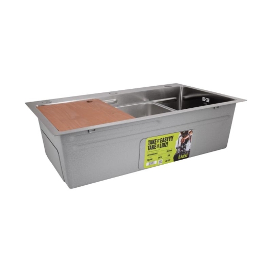 Мойка для кухни интегрированная Lidz Handmade H7545 Brushed Steel 3,0/1,0 мм LDH7545BRU49457 купить в САНН Одесса, изображение 6