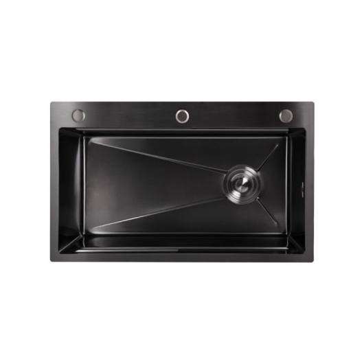 Мойка для кухни интегрированная Lidz Handmade H7545B Brushed Black PVD 3,0/1,0 мм LDH7545BRUBLM49458 купить в САНН Одесса, изображение 3