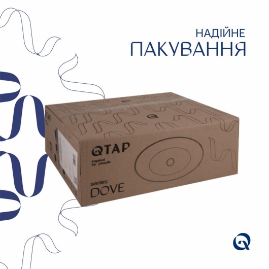 Раковина накладная Qtap Dove 415x340x140 мм, Marble, овальная, с донным клапаном QTDOV188SB49785 купить в САНН Одесса, изображение 6
