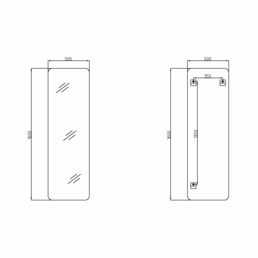 Зеркало Qtap Gemini 500х1600 напольное QTGE50160049283 купить в САНН Одесса, изображение 2