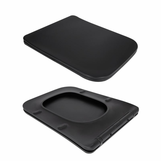 Унитаз подвесной Qtap Gemini Ultra Quiet 485×340×350 мм, Matt Black, с сиденьем Slim Duroplast / Soft-close / Quick Release QTGEM28BLM50505 купить в САНН Одесса, изображение 8