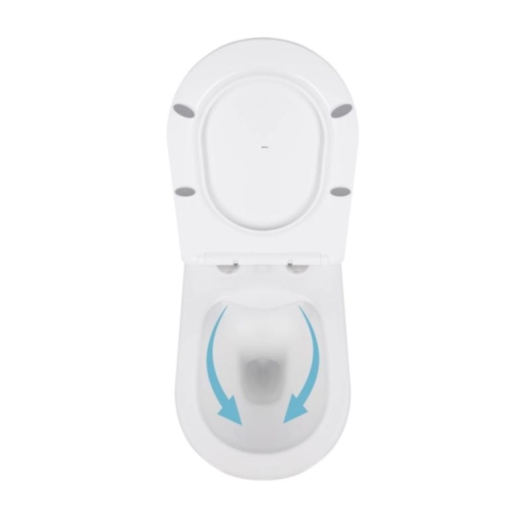 Готовое решение Qtap для ванной комнаты: подвесной унитаз Swan Rimless 520x360x320 + комплект инсталляции Standard (круглая кнопка Black) купить в САНН Одесса, изображение 6