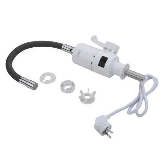 Проточный кран-водонагреватель с гибким изливом для кухни Lidz Warm 065 LDWAR065BLA49095 White/Black купить в САНН Одесса, изображение 7