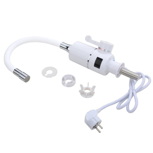 Проточный кран-водонагреватель с гибким изливом для кухни Lidz Warm 065 LDWAR065WHI49097 White/White купить в САНН Одесса, изображение 7