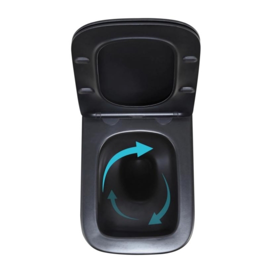 Готовое решение Qtap для ванной комнаты: подвесной унитаз Crow Ultra Quiet 485x340x290 + комплект инсталляции Standard (круглая кнопка Black) купить в САНН Одесса, изображение 6