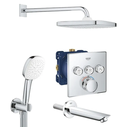 Душевая система скрытого монтажа Grohe Eurocube c Tempesta Cube 250 (26415SC6) купить в САНН Одесса