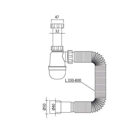 Сифон для умывальника MIXXUS SU-04-A 1 1/4"x32 без выпуска 32*40/50 (MI8181) купить в САНН Одесса