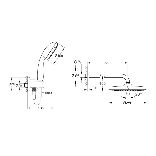 Душевая система Grohe Grohtherm SmartControl (26416SC3) купить в САНН Одесса, изображение 4
