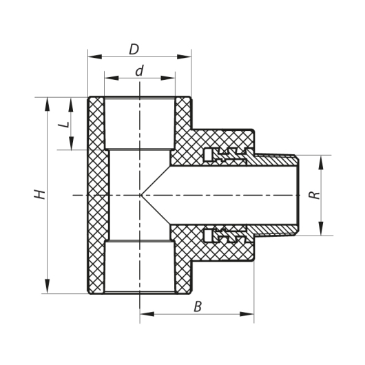 Тройник НР 32x1M PPR Koer K0112.PRO (KP0133) купить в САНН Одесса