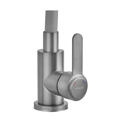 Смеситель для кухни с силиконовым изливом CHAMPION EZA-011 GRAPHITE REFL.GRAY из нерж. стали (излив серый) (CH6566) купить в САНН Одесса, изображение 3