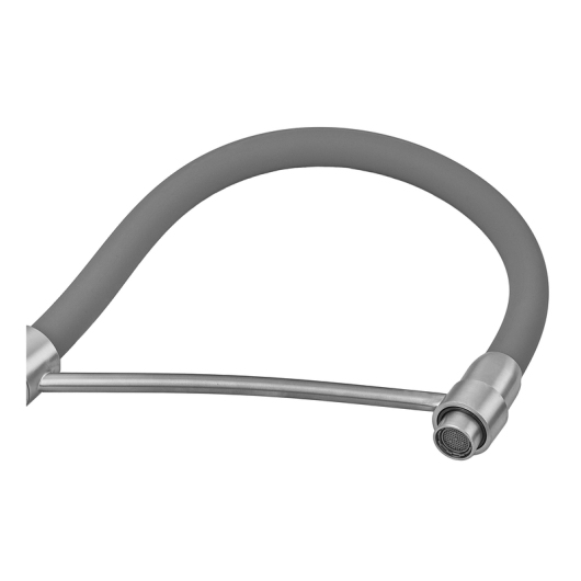 Смеситель для кухни ZERIX FUL-017 REFL.GRAY с силиконовым изливом, из нерж.стали SUS304 (излив серый) (ZX5993) купить в САНН Одесса, изображение 3