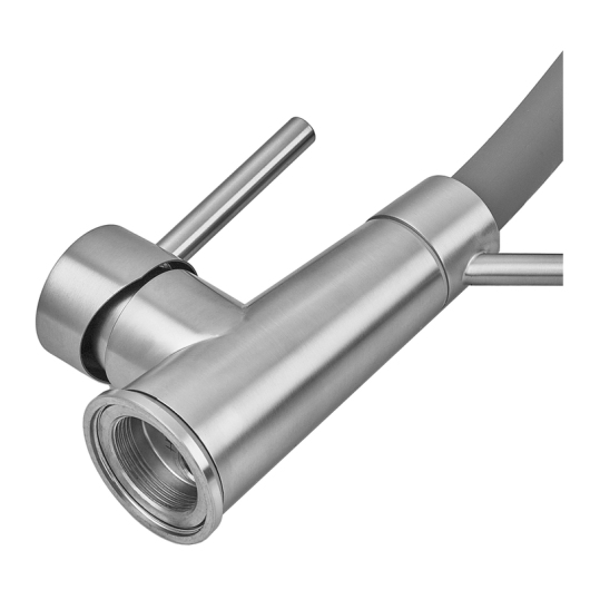 Смеситель для кухни ZERIX FUL-017 REFL.GRAY с силиконовым изливом, из нерж.стали SUS304 (излив серый) (ZX5993) купить в САНН Одесса, изображение 2