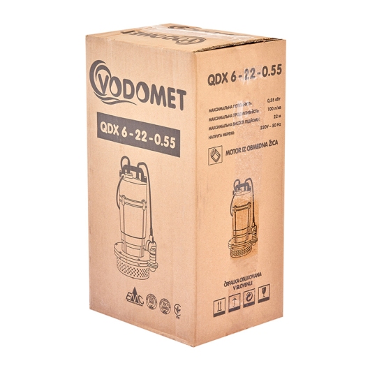 Насос дренажный Vodomet QDX 6-22-0.55 (корп.алюминий) (VO4189) купить в САНН Одесса, изображение 4