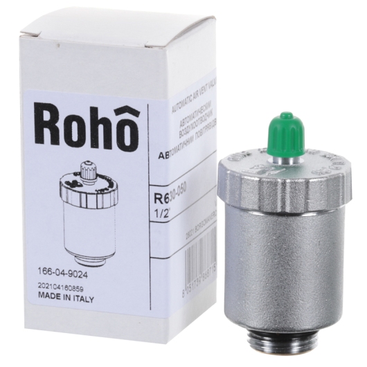 Воздухоотводчик автоматический Roho R630-050 - 1/2" (никель) (RO0155) купить в САНН Одесса
