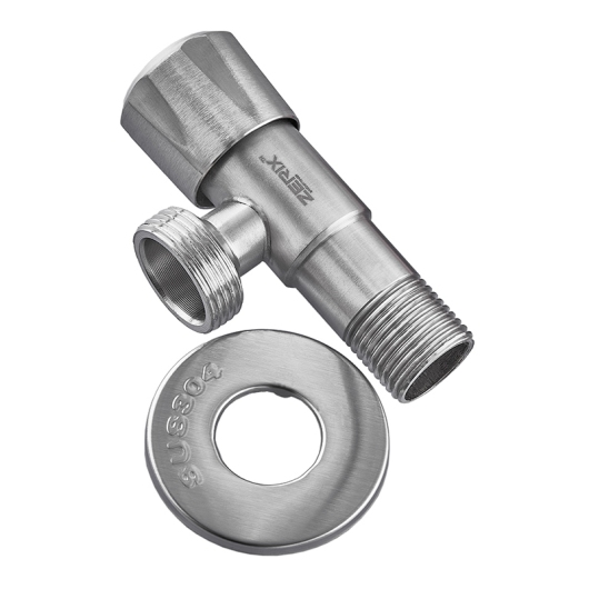 Кран для подключ. сантехприборов Zerix VAL-05-1/2x3/4 с нерж. ст.SUS304 (ZX4801) купить в САНН Одесса, изображение 2